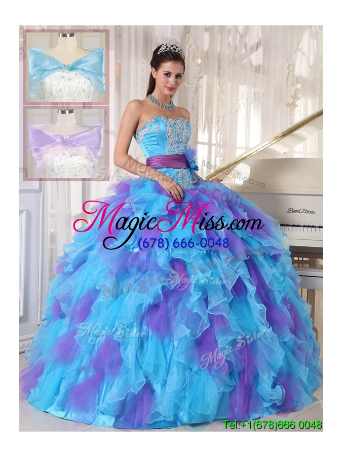wholesale 2016 classical strapless beading and appliques sweet sixteen dresses