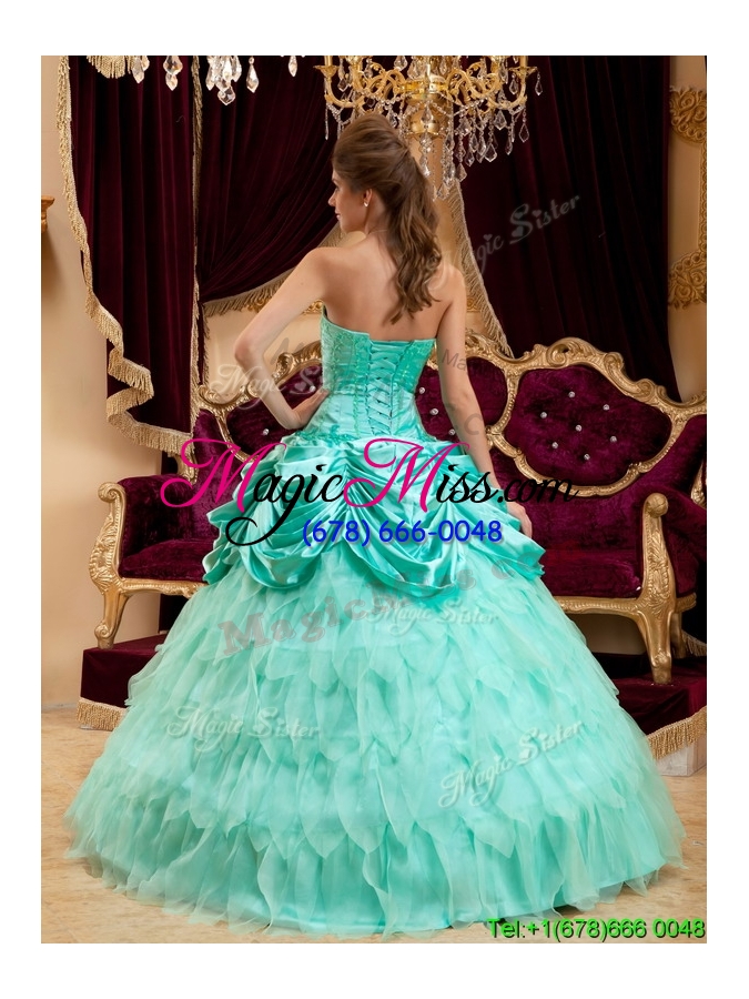 wholesale 2016 classical pick ups and ruffles quinceanera dresses with strapless