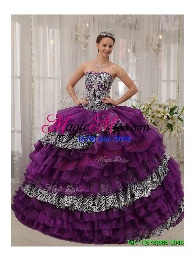 wholesale 2016 modest purple ball gown sweetheart sweet sixteen dresses