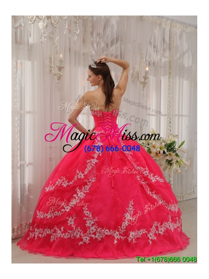 wholesale exquisite ball gown sweetheart appliques quinceanera dresses