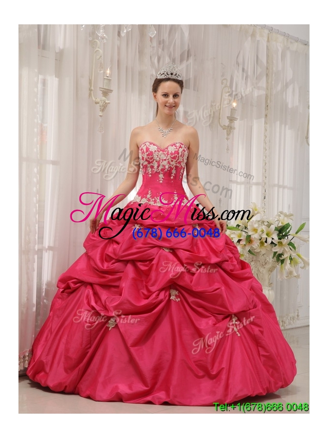 wholesale 2016 simple ball gown sweetheart appliques quinceanera dresses
