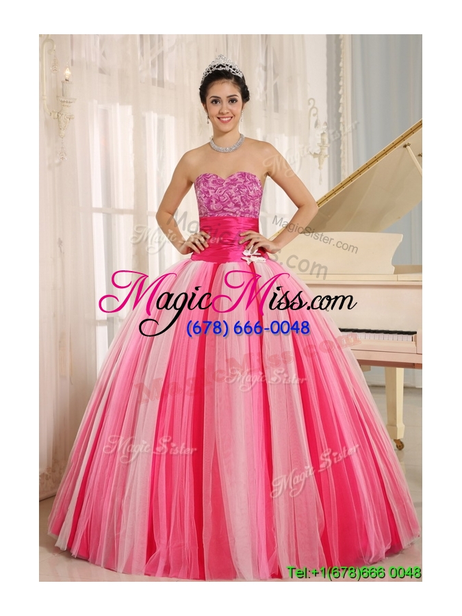 wholesale best selling strapless lace up quincanera dresses in multi color