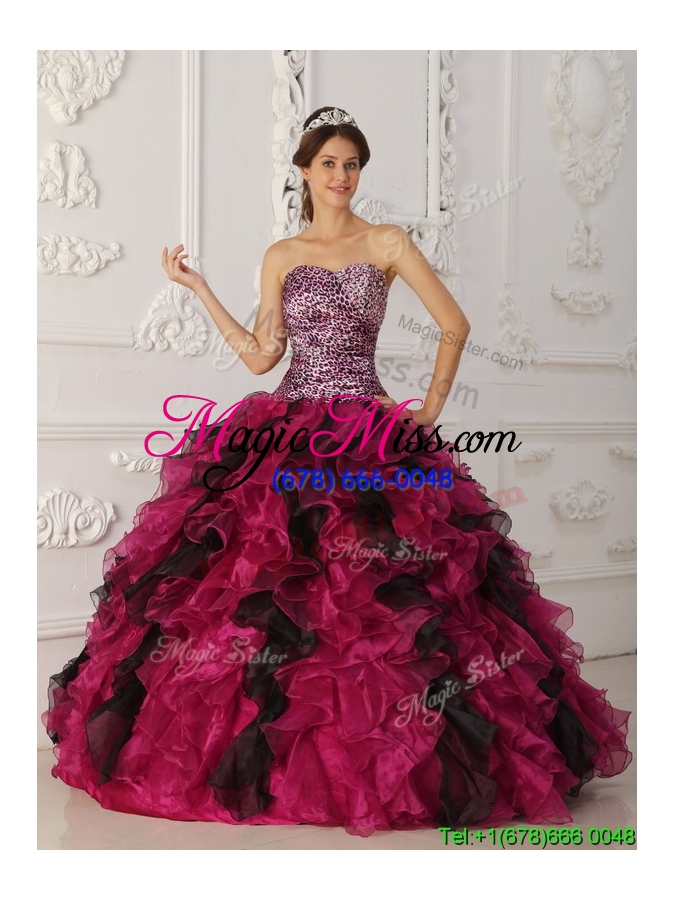 wholesale unique perfect sweetheart ruffles quinceanera dresses in multi color