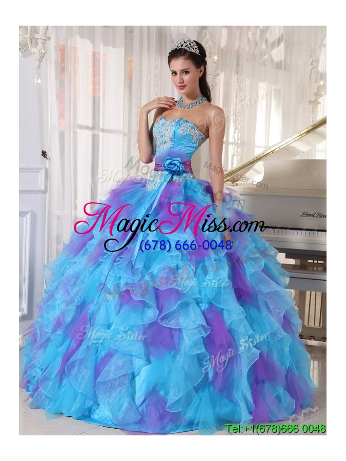 wholesale perfect ball gown floor length appliques vestidos de quinceanera