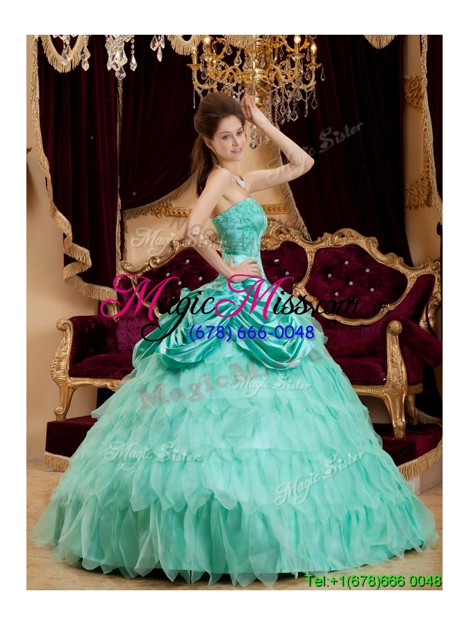 wholesale cheap ball gown strapless ruffles wholesale quinceanera dresses for 2016