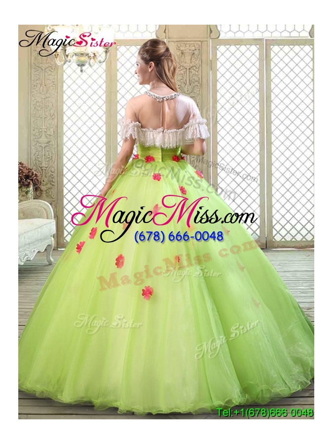 wholesale 2016 spring beautiful scoop quinceanera dresses with ruffles