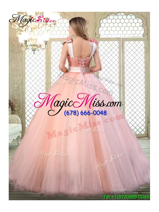 wholesale 2016 beautiful asymmetrical quinceanera dresses with bowknot