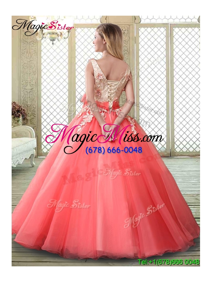 wholesale vestidos de quinceanera dresses with appliques and hand made flowers