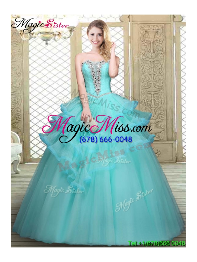 wholesale perfect sweetheart vestidos de  quinceanera dresses with beading and ruffles