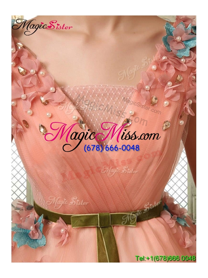 wholesale hot sale v neck  vestidos de quinceanera dresses with appliques and beading