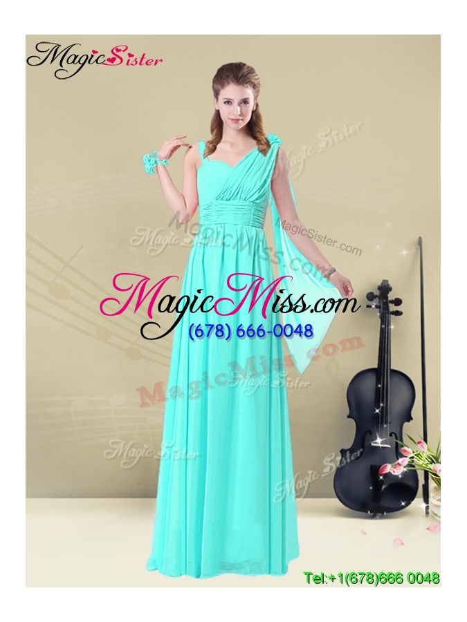 wholesale best empire straps ruching bridesmaid dresses for fall