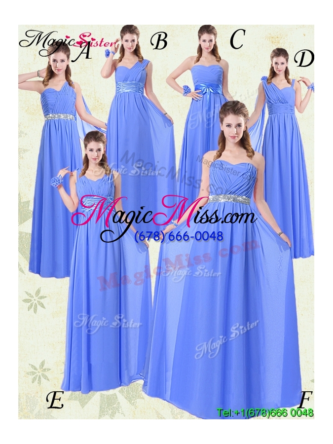 wholesale hot sale one shoulder bridesmaid dresses with ruching and belt