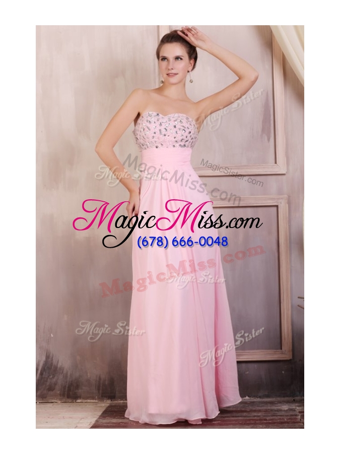 wholesale 2016 gorgeous empire sweetheart beading baby pink dama dress