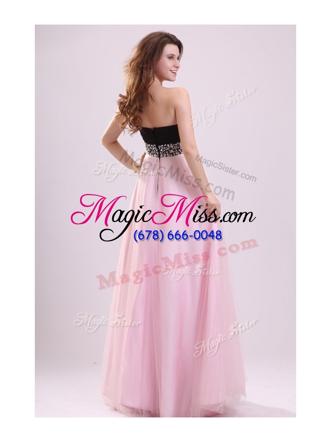 wholesale cheap empire sweetheart beading bridesmaid dress in baby pink