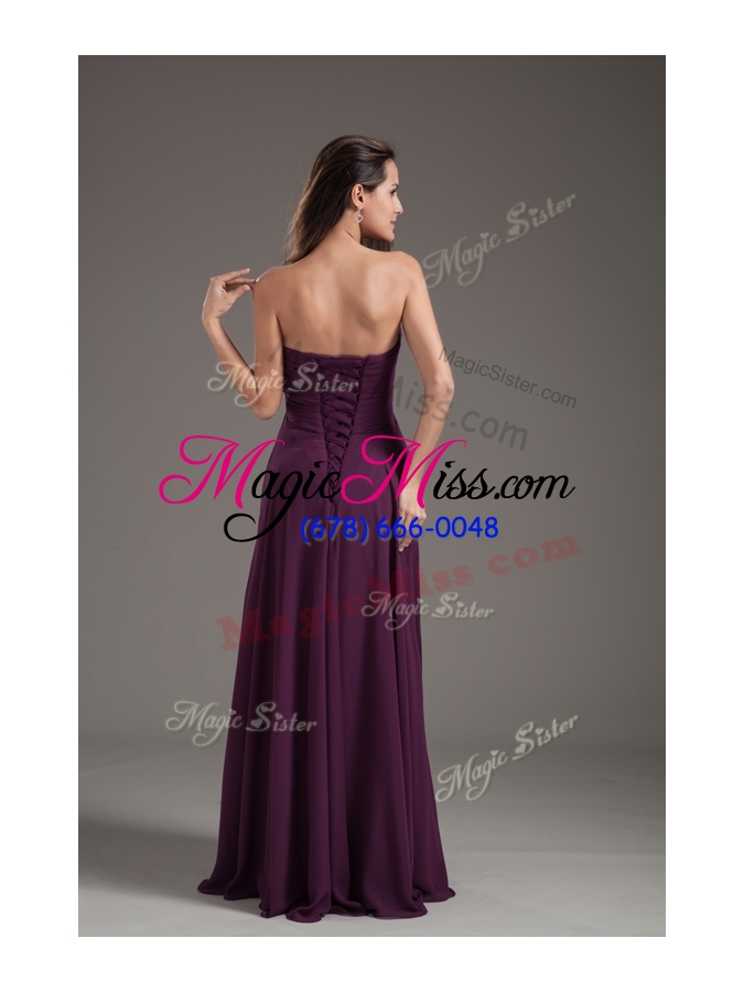 wholesale 2016 cheap empire sweetheart ruching prom dress in purple
