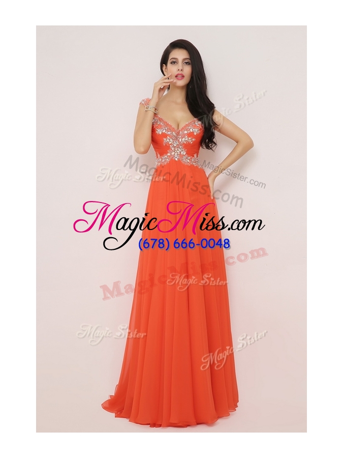 wholesale 2016 the brand new style brush train new prom dresses with high slit and beading