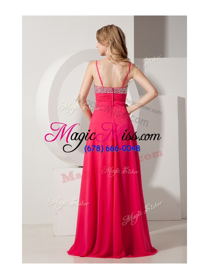 wholesale 2016 brand new style spaghetti straps dama dresses with beading