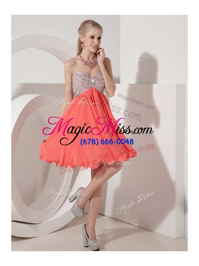 wholesale new lovely sweetheart mini length beading prom dress for homecoming