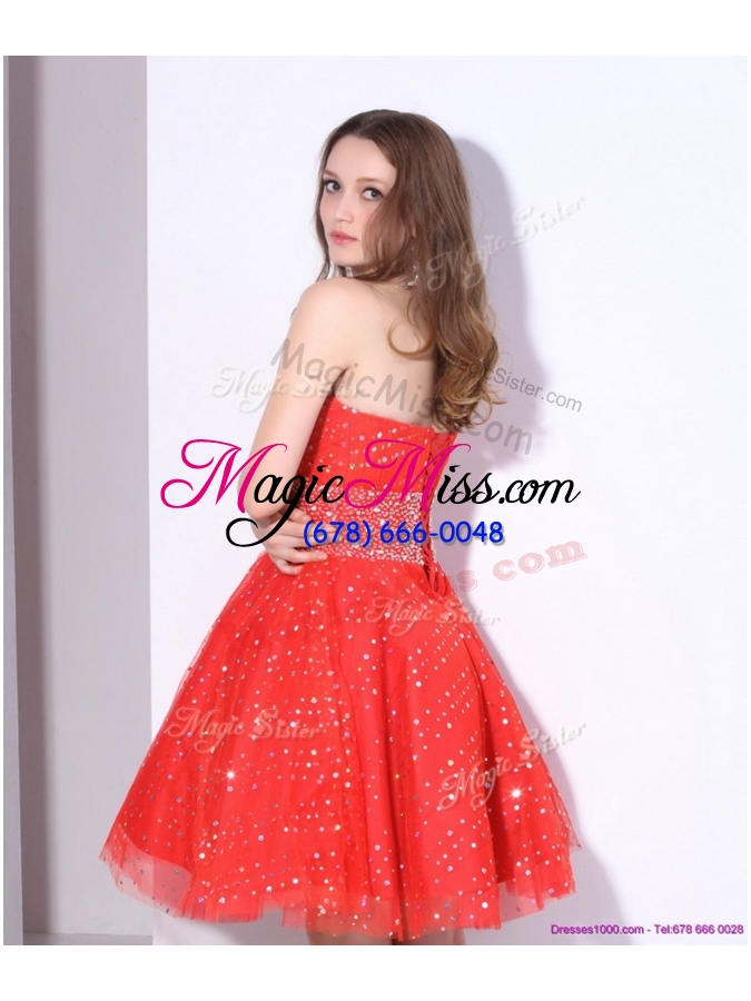wholesale 2016 luxurious sweetheart beading dama dress in red for fall