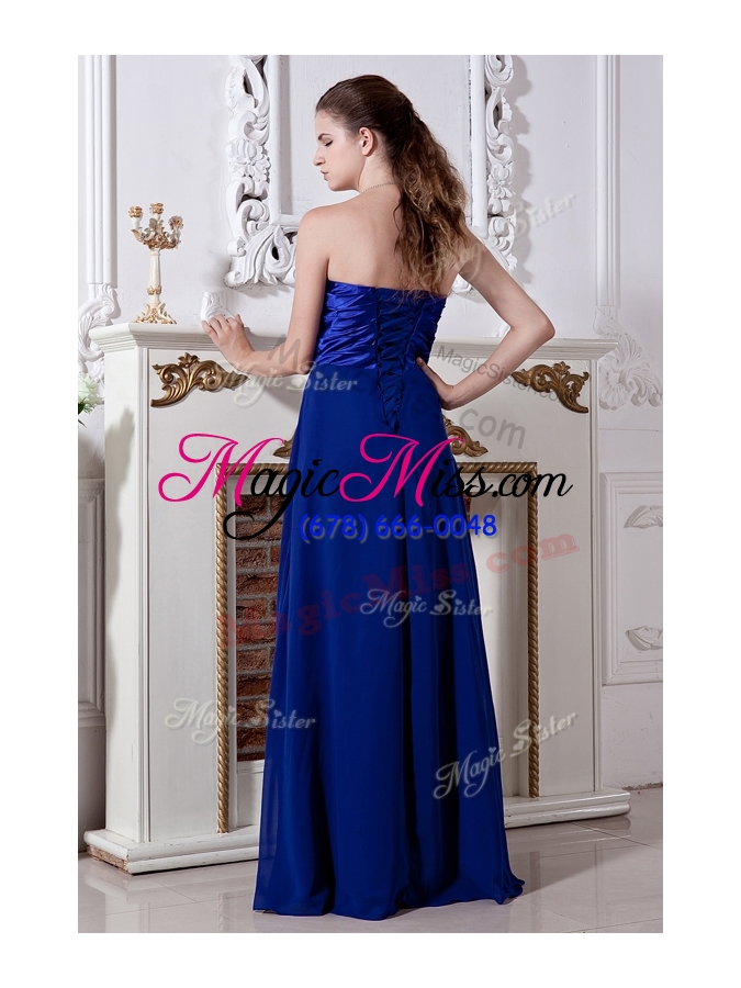 wholesale new luxurious empire sweetheart long prom dress in royal blue