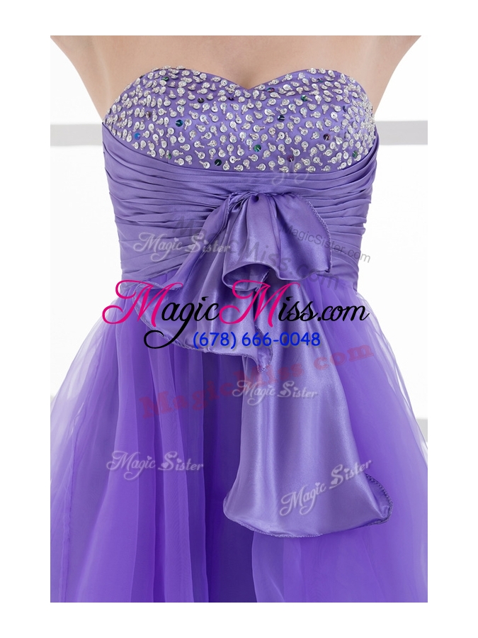 wholesale beautiful sweetheart eggplant purple short pageant dresses with beading