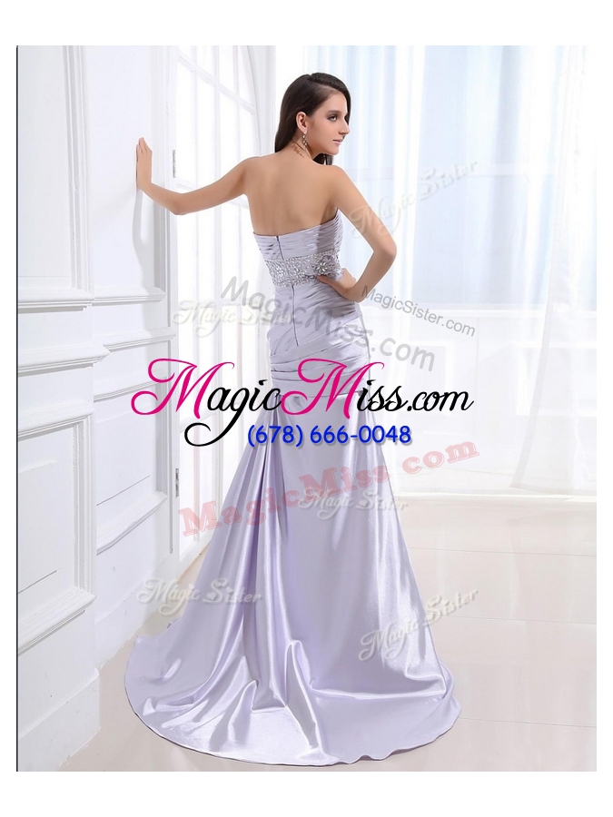wholesale 2016 luxurious column sweetheart sexy prom dresses with beading and ruching