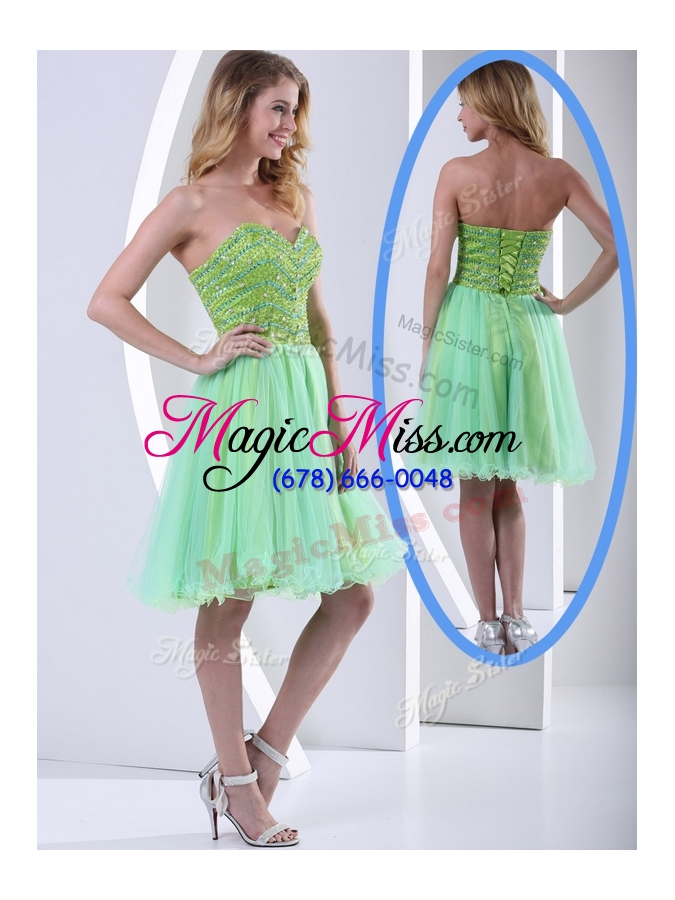 wholesale lovely sweetheart beading short prom dresses for party
