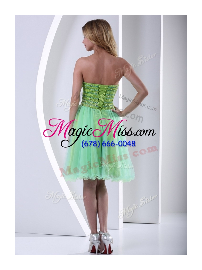 wholesale lovely sweetheart beading short prom dresses for party