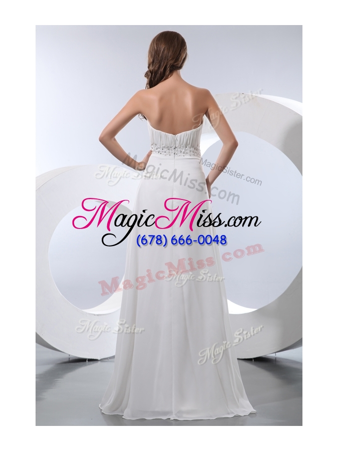 wholesale discount empire strapless beading party dresses in white
