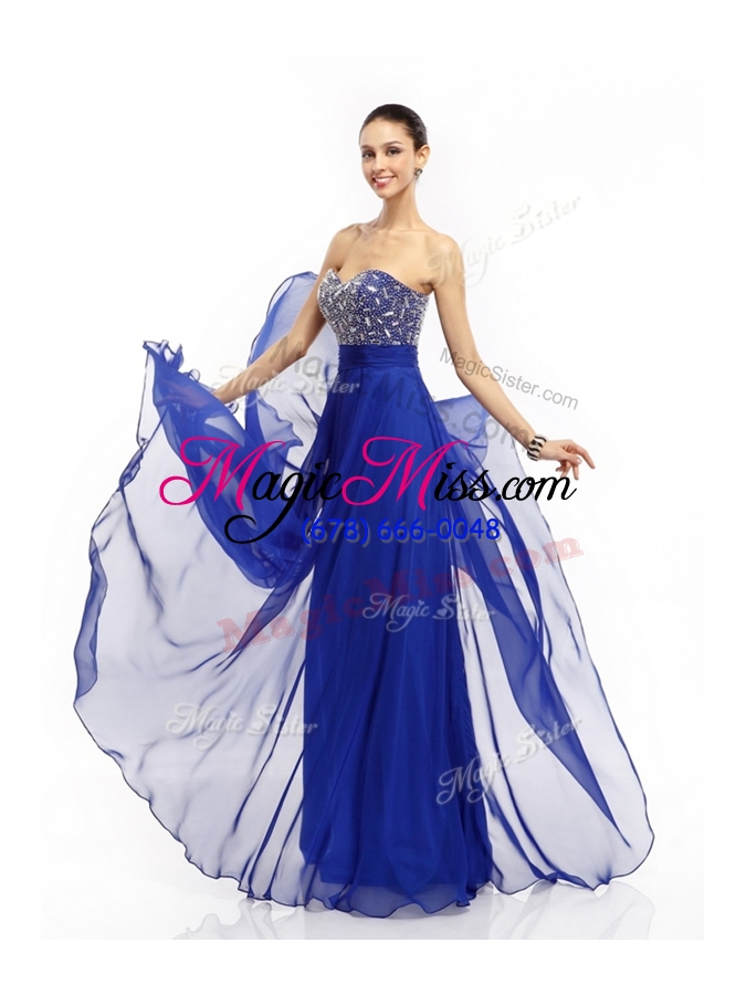 wholesale perfect empire sweetheart party dresses in royal blue