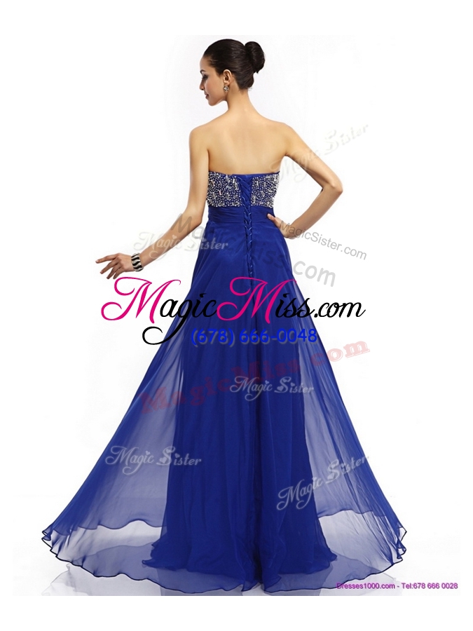 wholesale perfect empire sweetheart party dresses in royal blue