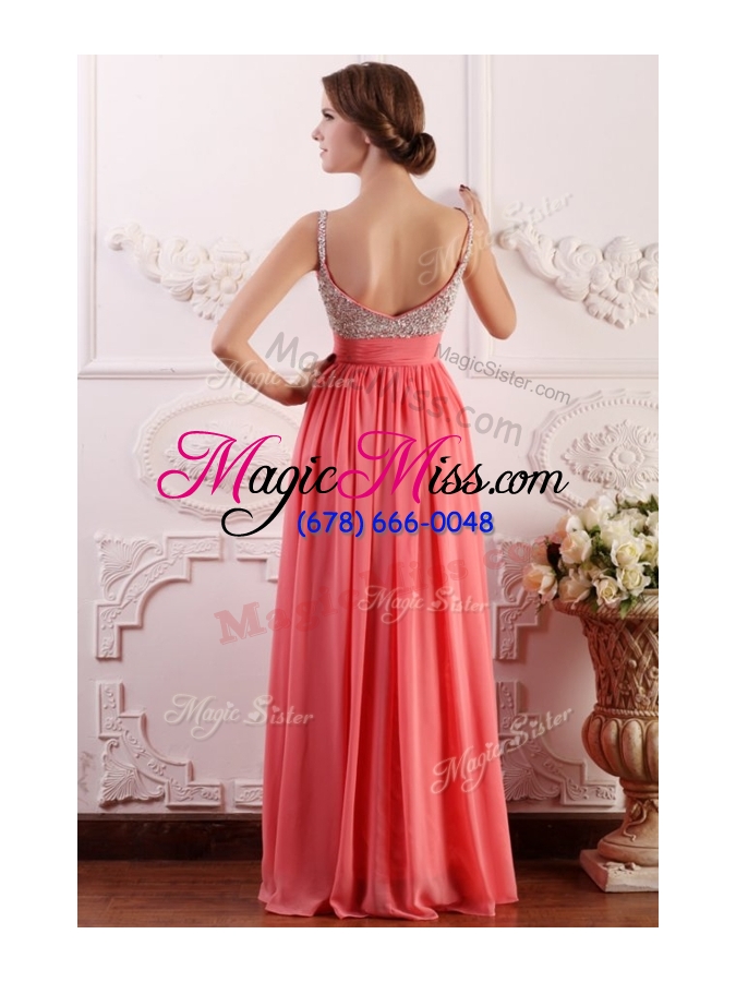 wholesale most popular empire straps watermelon  pageant  dress for celebrity