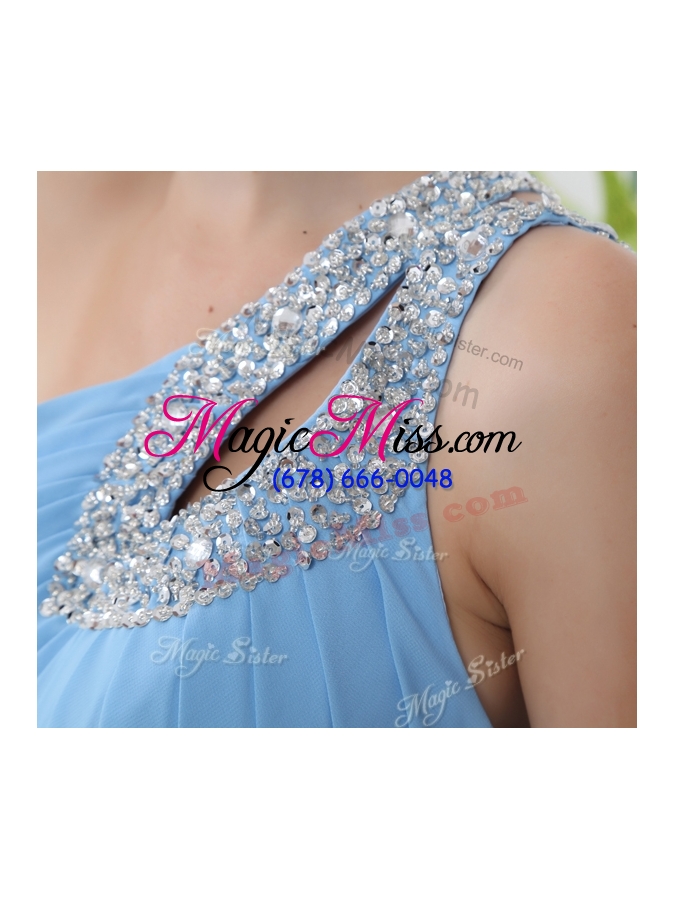 wholesale sweet one shoulder brush train beading pageant dress with lace up