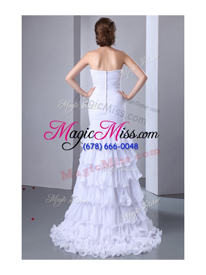 wholesale wonderful mermaid high low pageant dresses with ruffled layers