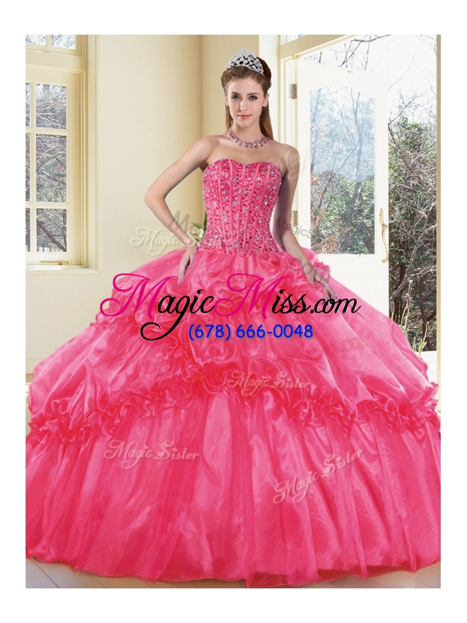 wholesale unique ball gown quinceanera gowns with beading and ruffled layers