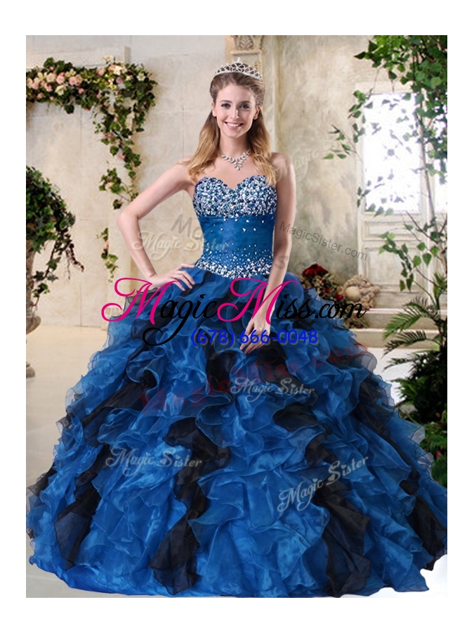 wholesale unique ball gown multi color sweet 16 dresses with beading and ruffles