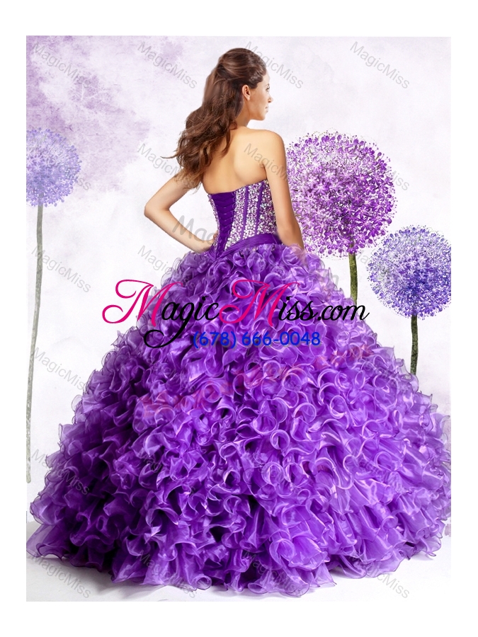 wholesale unique sweetheart quinceanera gowns with beading and ruffles