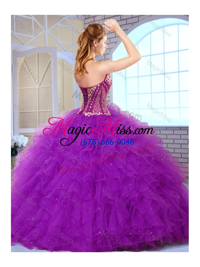 wholesale discount sweetheart blue quinceanera dresses with ruffles and appliques