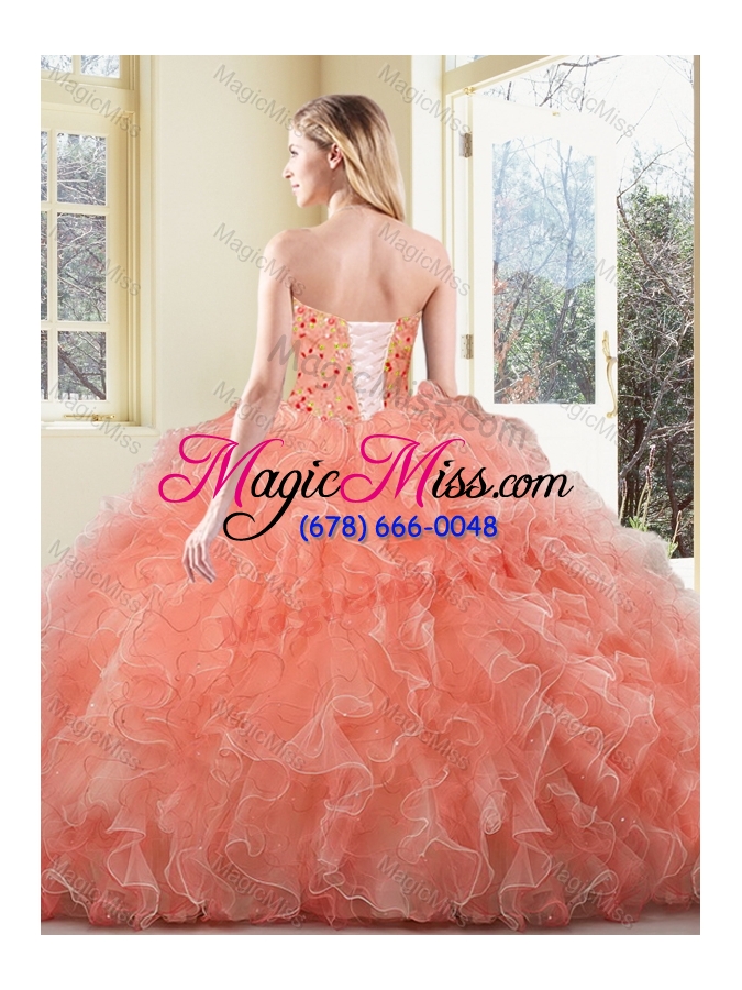 wholesale new arrivals ball gown beading and ruffles sweet 16 dresses