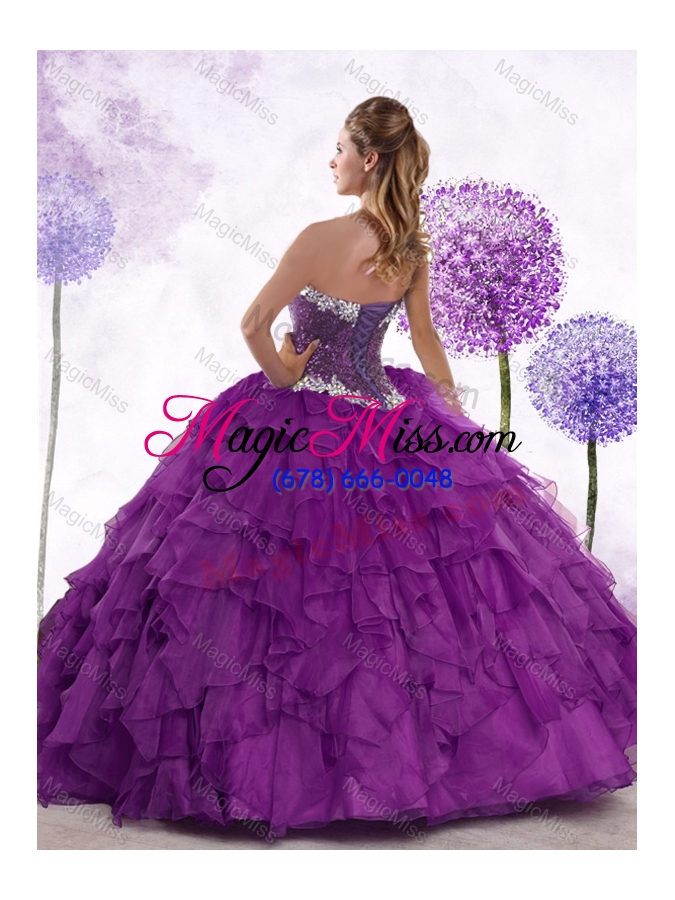 wholesale low price ball gown sweetheart quinceanera gowns with ruffles and sequins
