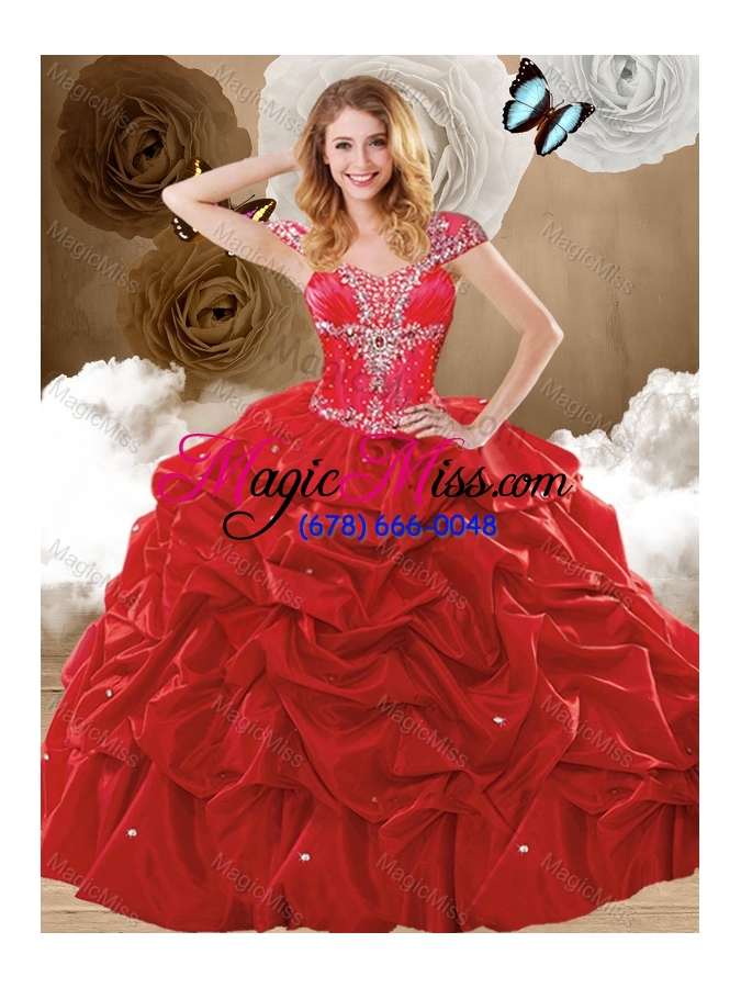 wholesale discount brush train hot pink sweet 16 dresses with pick ups