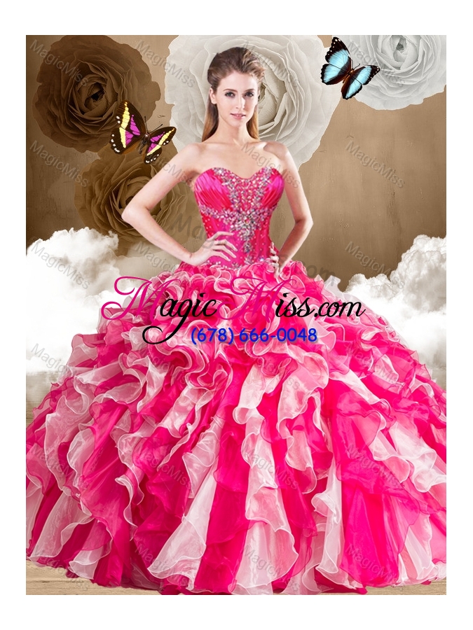 wholesale new arrivals sweetheart multi color quinceanera gowns with ruffles