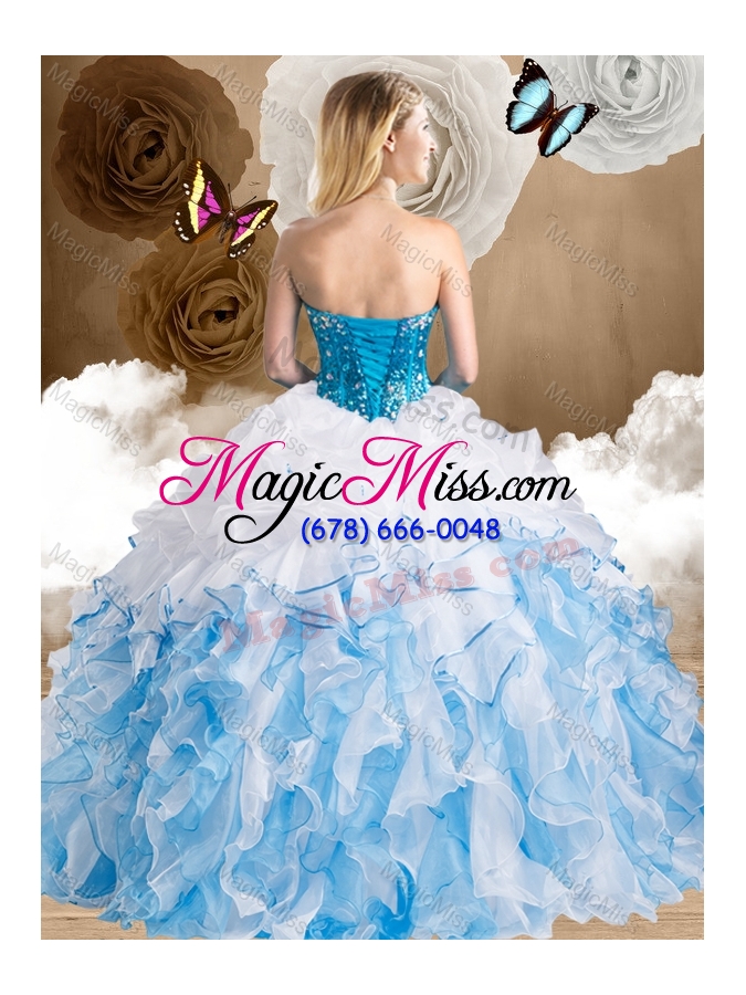 wholesale fashionable multi color sweet 16 dresses with beading and ruffles