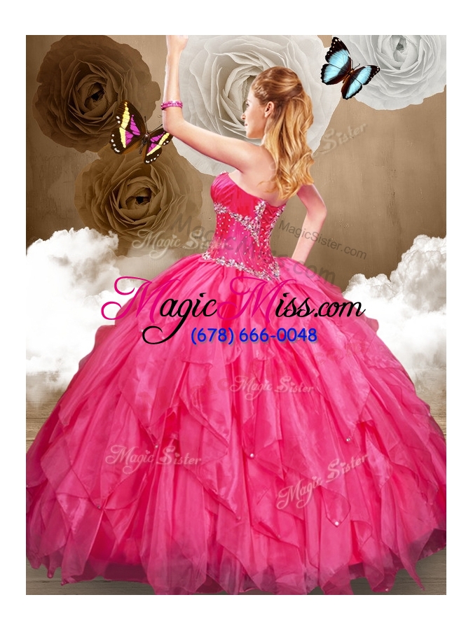 wholesale perfect ball gown sweet 16 gowns with beading and ruffles
