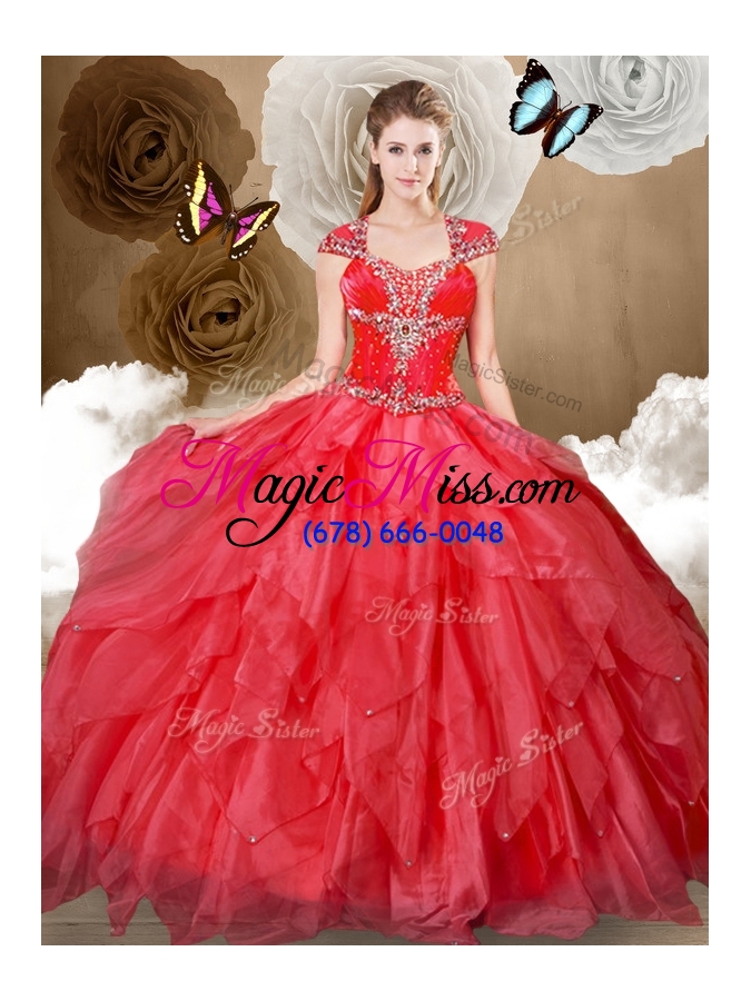 wholesale perfect ball gown sweet 16 gowns with beading and ruffles