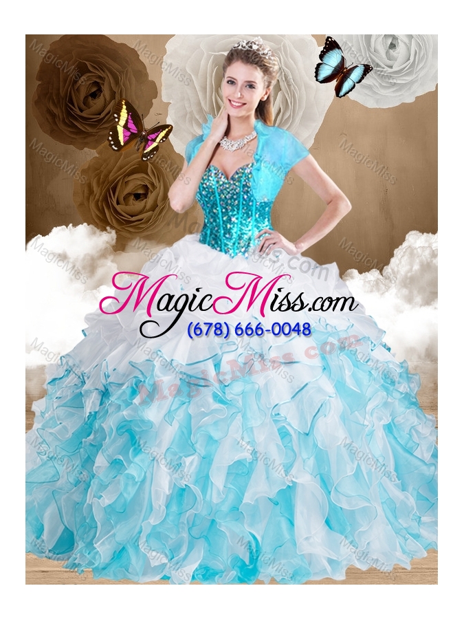 wholesale beautiful ball gown vestidos de quinceanera gowns with beading and ruffles