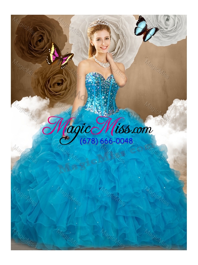 wholesale affordable ball gown sweetheart beading and ruffles sweet 16 dresses