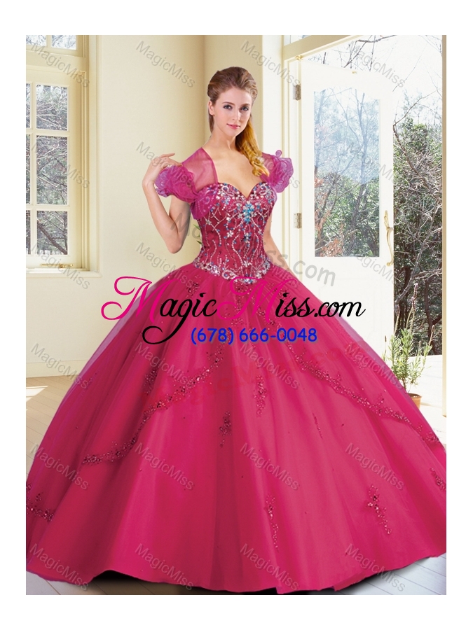 wholesale inexpensive sweetheart beading and appliques quinceanera gowns