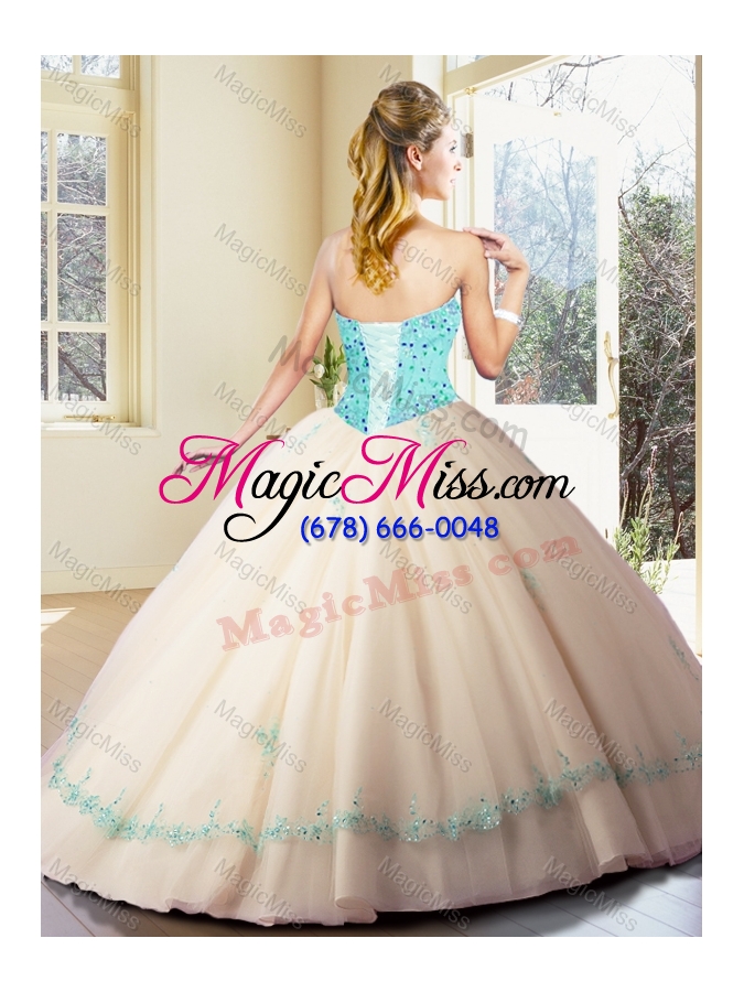 wholesale inexpensive sweetheart beading and appliques quinceanera gowns