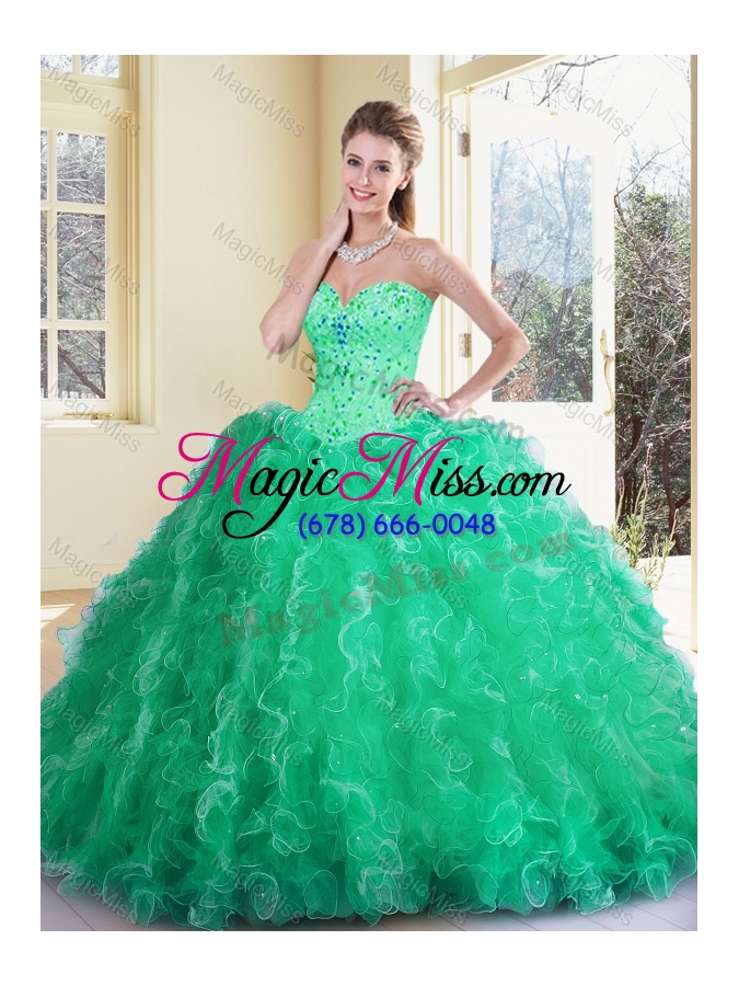 wholesale beautiful sweetheart ball gown quinceanera dresses with ruffles